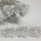 1 Yard 3D Floral Embroidered Lace Trim 3" Wide 100% Polyester Net Mesh for Bridal & Special Occasion